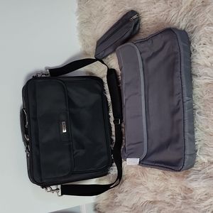 Targus Notepac Messenger Bag Clamshell Laptop Organizer + FREE Solo Checkfast